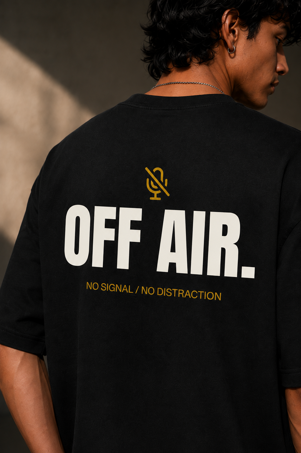 OFF AIR. — No Signal No Distraction |Premium 240 GSM Oversized Cotton T-Shirt