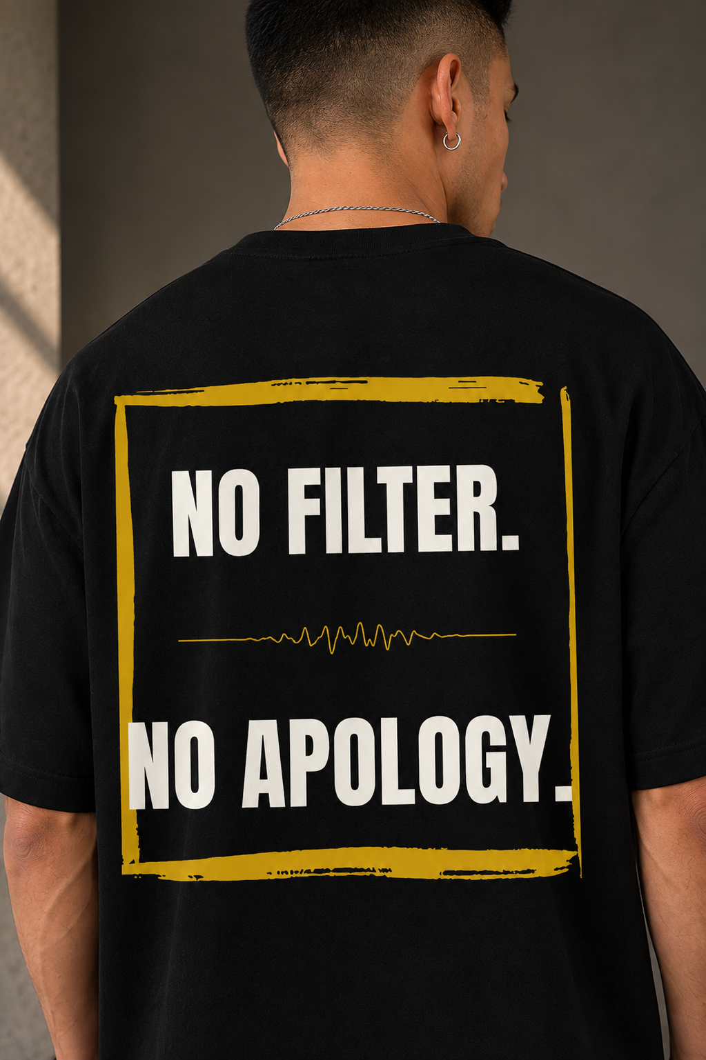 NO FILTER. NO APOLOGY. | Premium 240 GSM Oversized Cotton T-Shirt