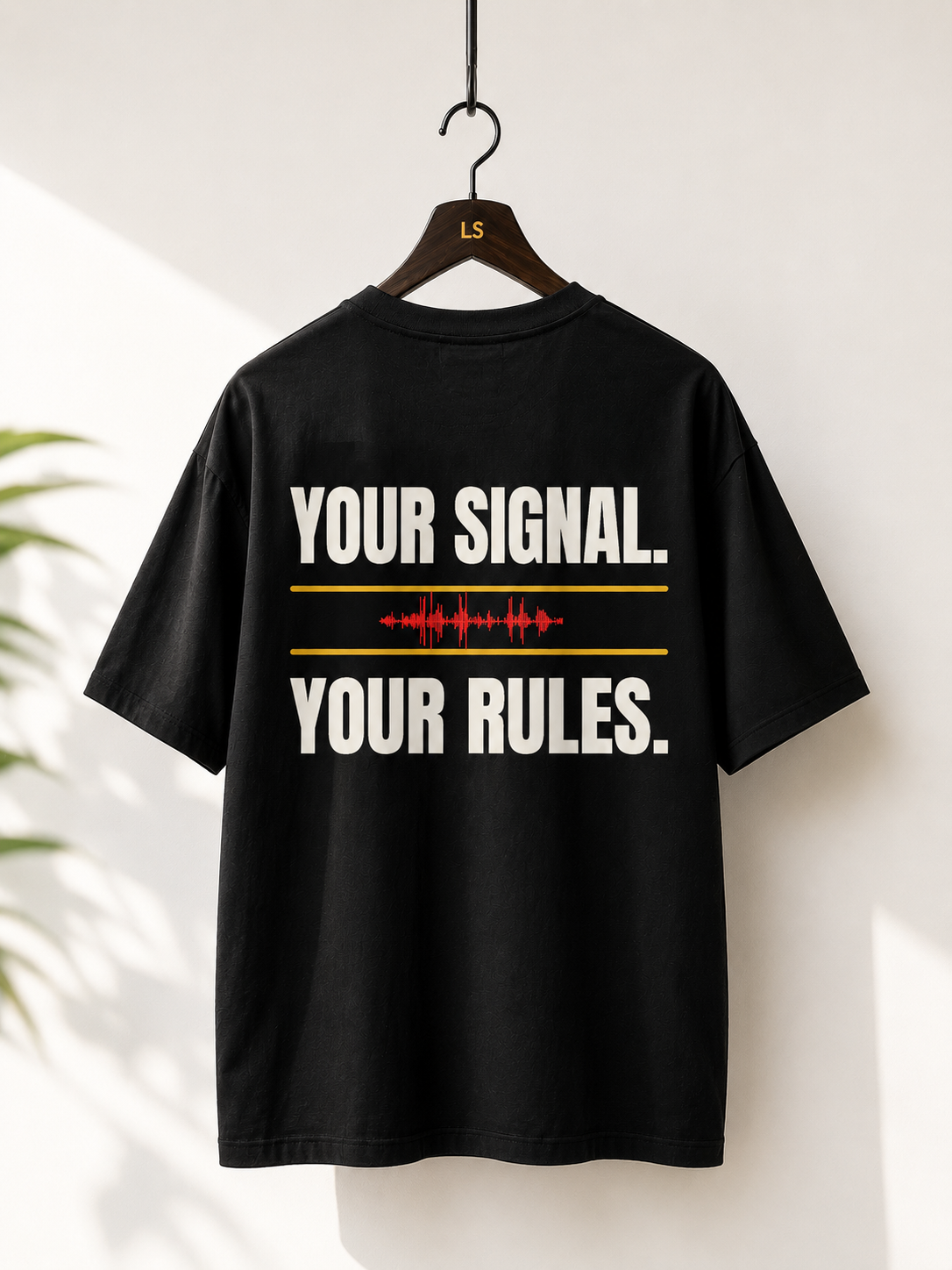 YOUR SIGNAL. YOUR RULES.| Premium 240 GSM Oversized Cotton T-Shirt