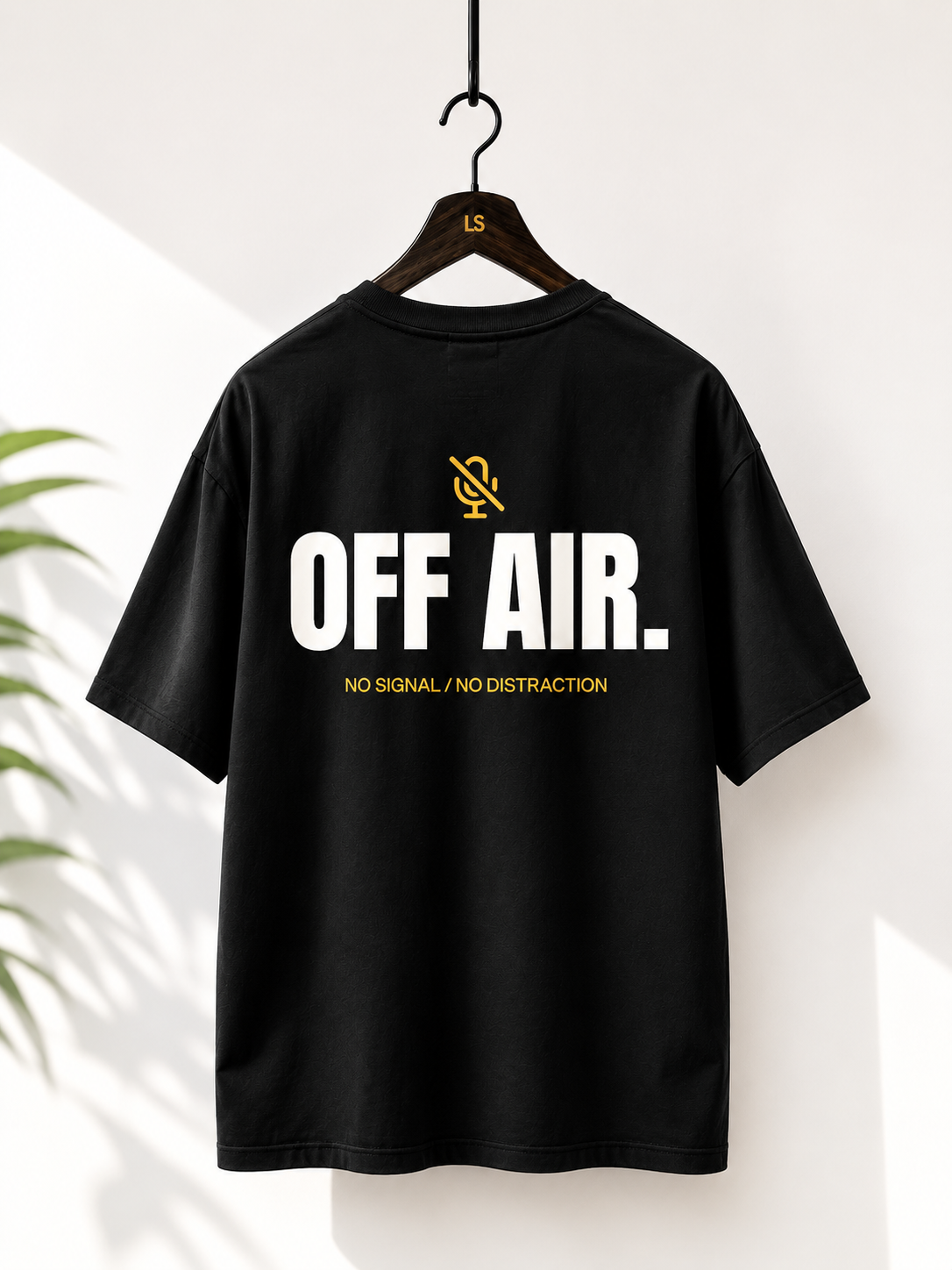 OFF AIR. — No Signal No Distraction |Premium 240 GSM Oversized Cotton T-Shirt