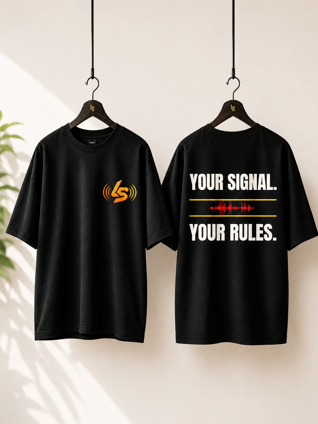 YOUR SIGNAL. YOUR RULES.| Premium 240 GSM Oversized Cotton T-Shirt