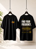 FIND YOUR FREQUENCY. |Premium240 GSM Oversized Cotton T-Shirt