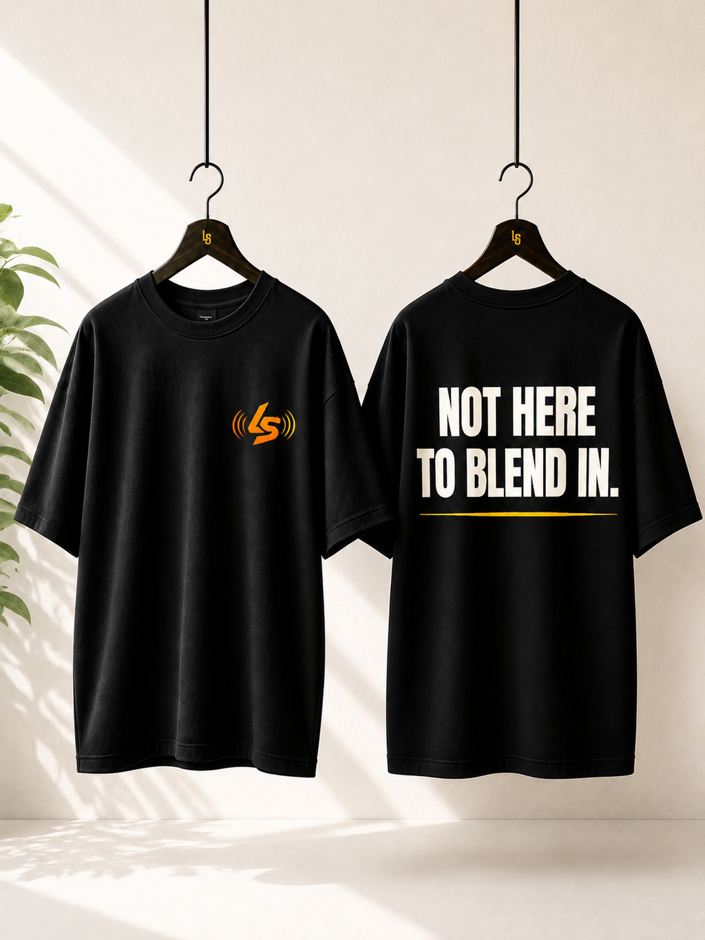 NOT HERE TO BLEND IN. | Premium 240 GSM Oversized Cotton T-Shirt