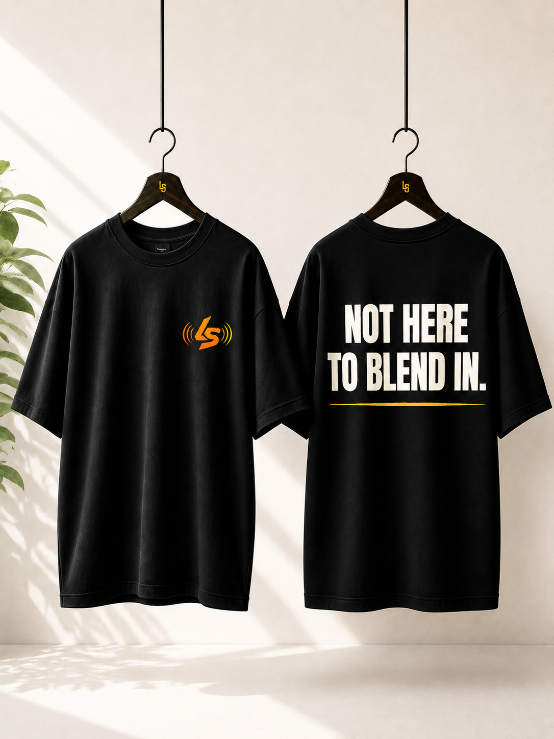 NOT HERE TO BLEND IN. | Premium 240 GSM Oversized Cotton T-Shirt