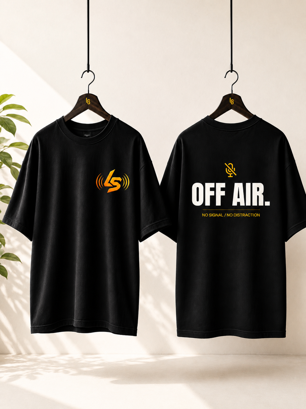 OFF AIR. — No Signal No Distraction |Premium 240 GSM Oversized Cotton T-Shirt