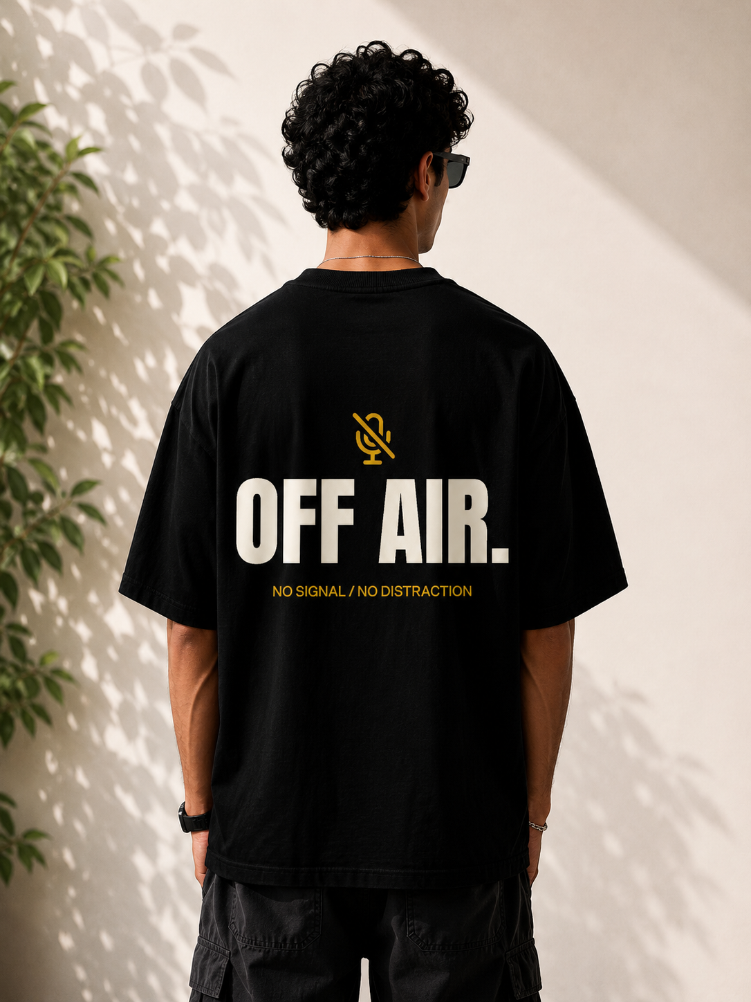 OFF AIR. — No Signal No Distraction |Premium 240 GSM Oversized Cotton T-Shirt