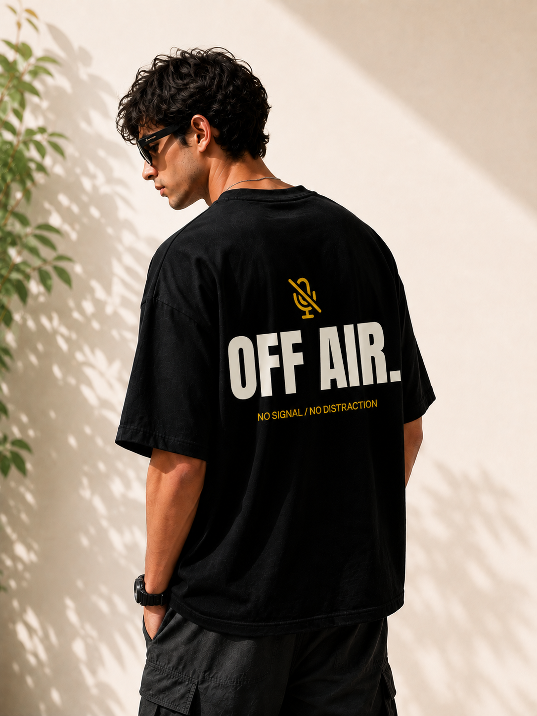OFF AIR. — No Signal No Distraction |Premium 240 GSM Oversized Cotton T-Shirt