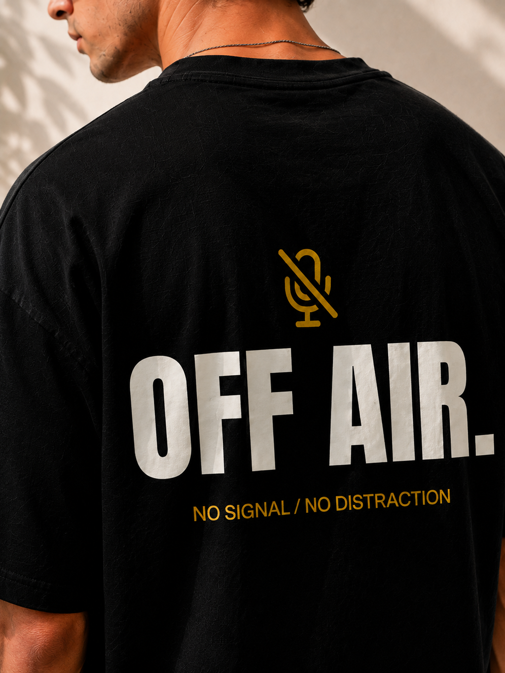 OFF AIR. — No Signal No Distraction |Premium 240 GSM Oversized Cotton T-Shirt
