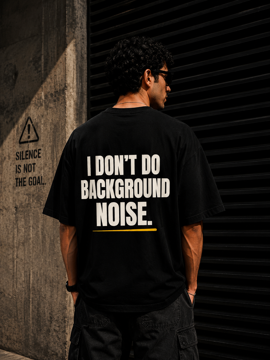 I DON'T DO BACKGROUND NOISE.| Premium 240 GSM Oversized Cotton T-Shirt