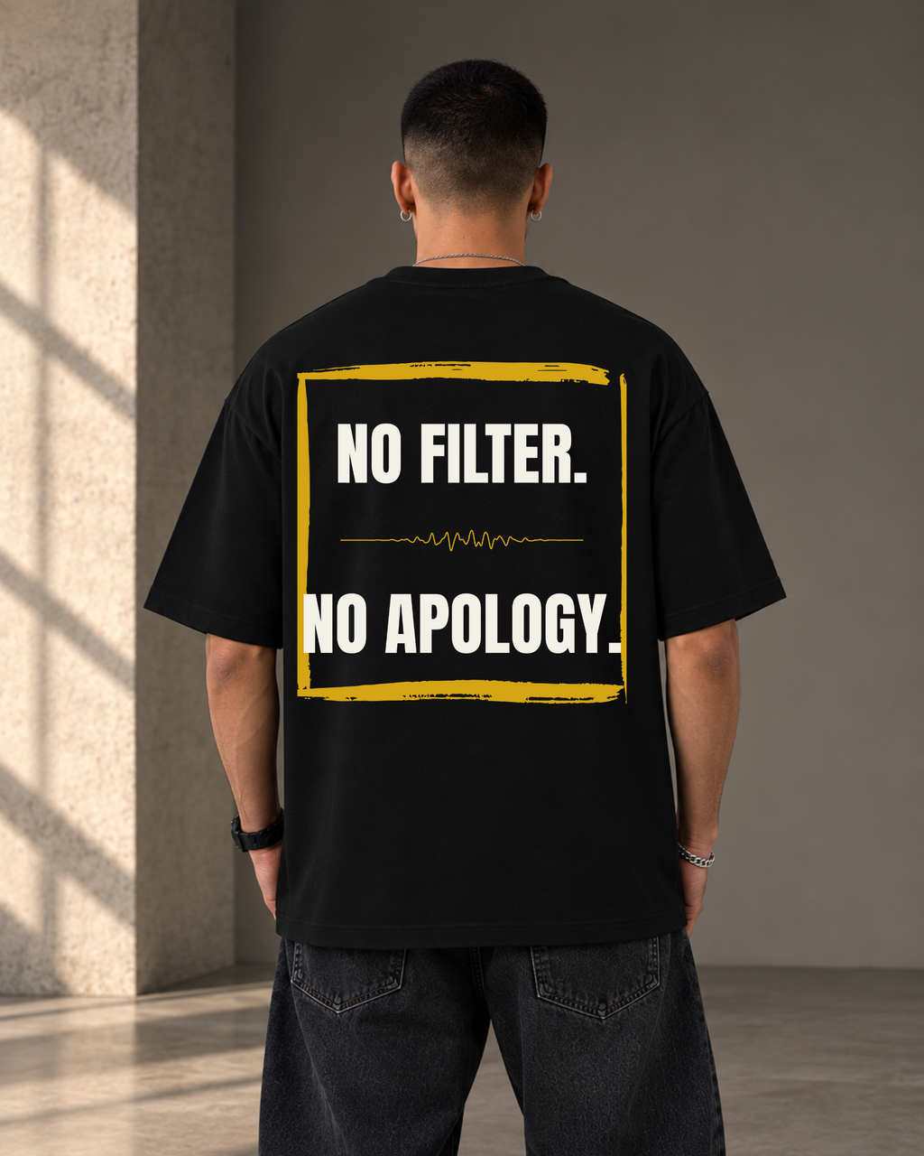 NO FILTER. NO APOLOGY. | Premium 240 GSM Oversized Cotton T-Shirt